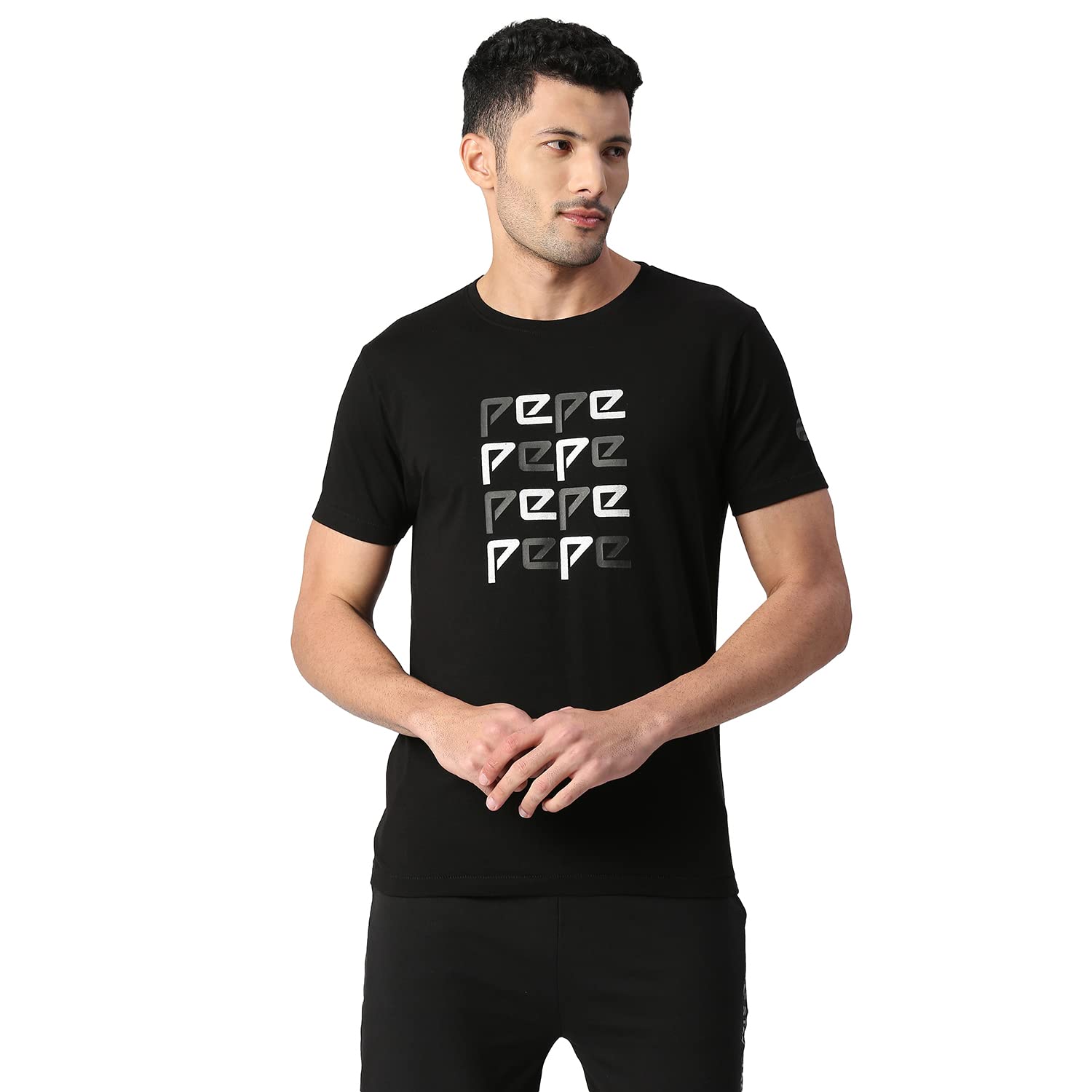 Pepe Jeans Hunt Graphic Print Tee, Black, M