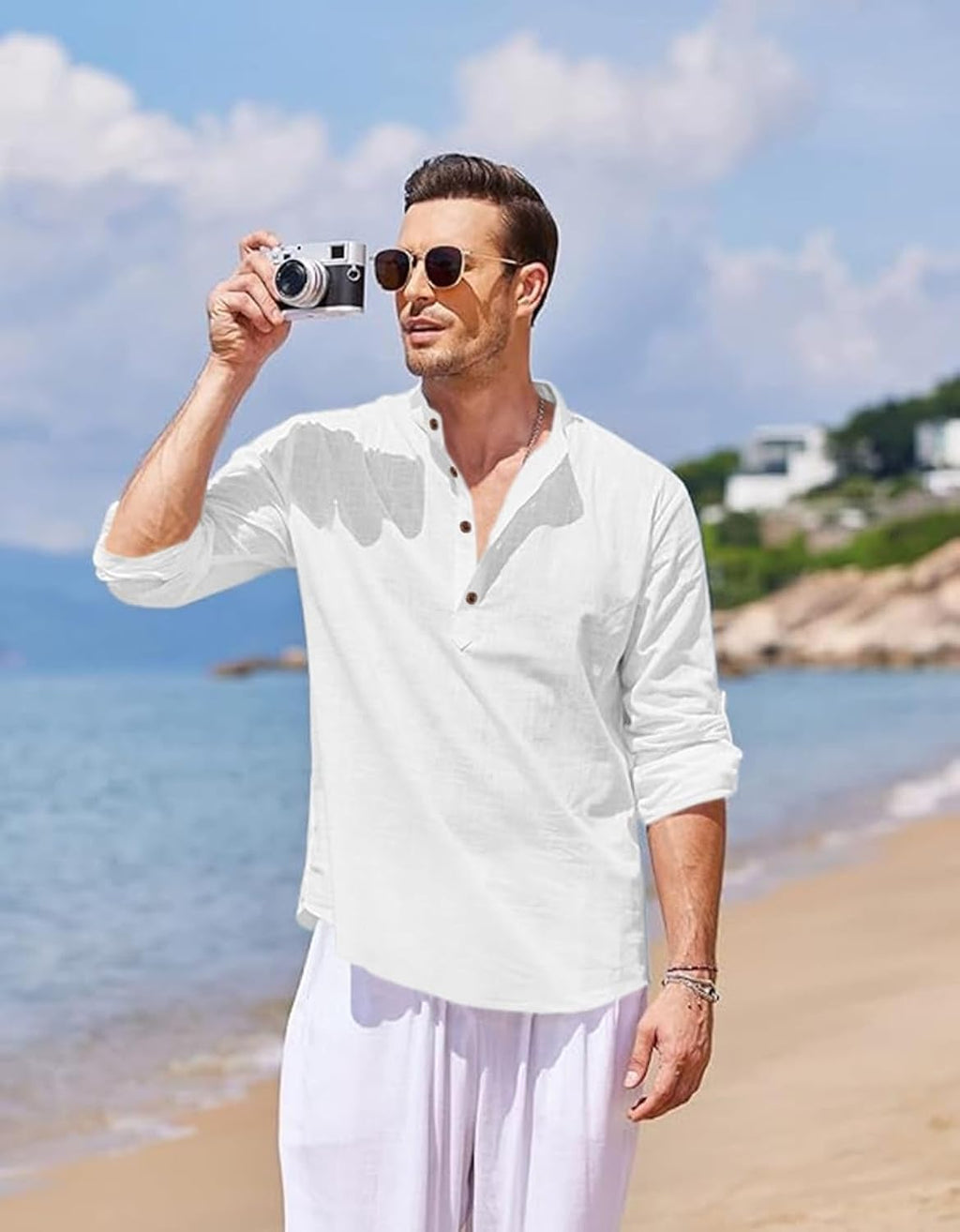 Zartha MenS Regular Fit Solid Pattern Cotton Polyester Blend Kurta With Spread Collar Long Sleeve And Standard Length | Shirt F