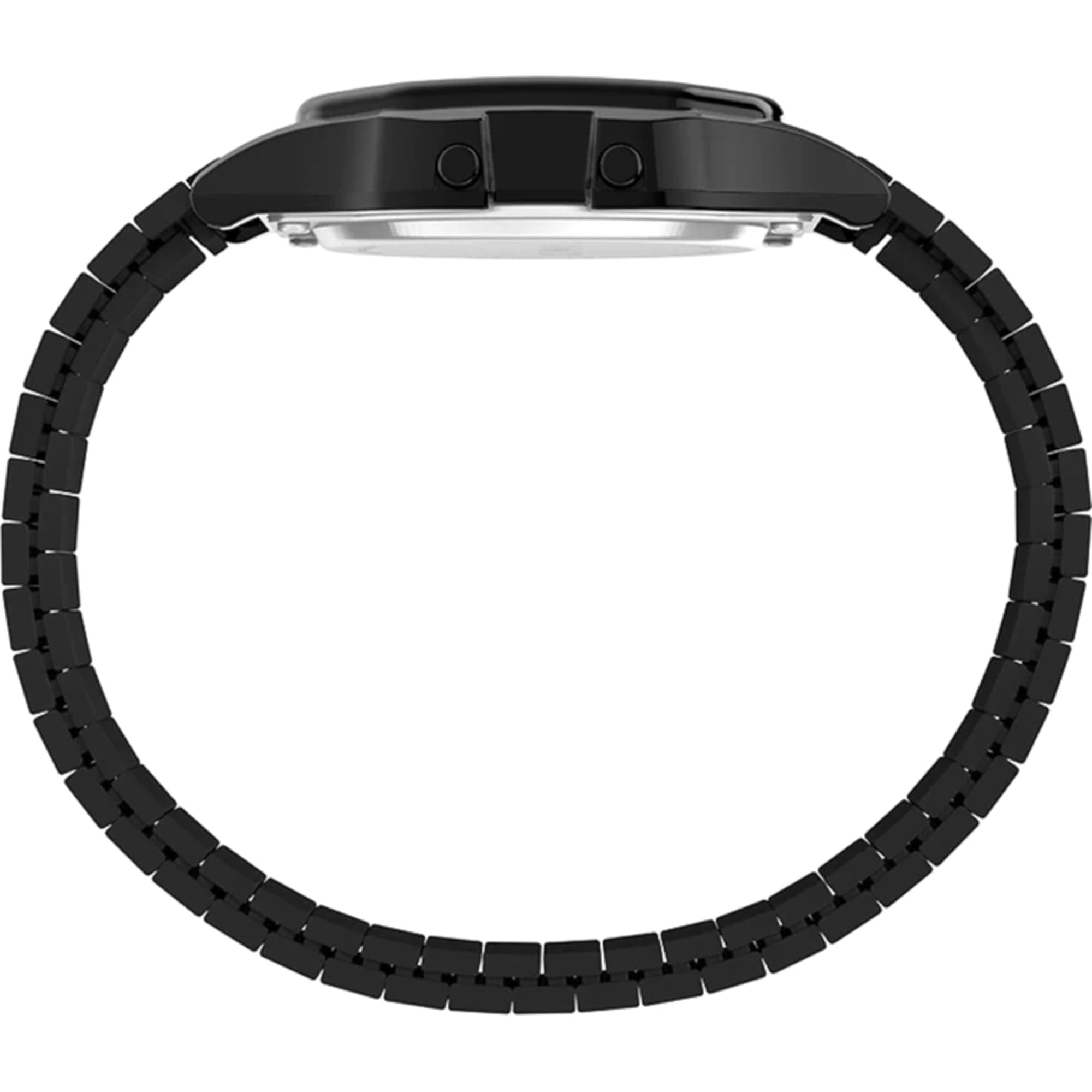 Timex T80 34mm Watch - Black with Stainless Steel Expansion Band