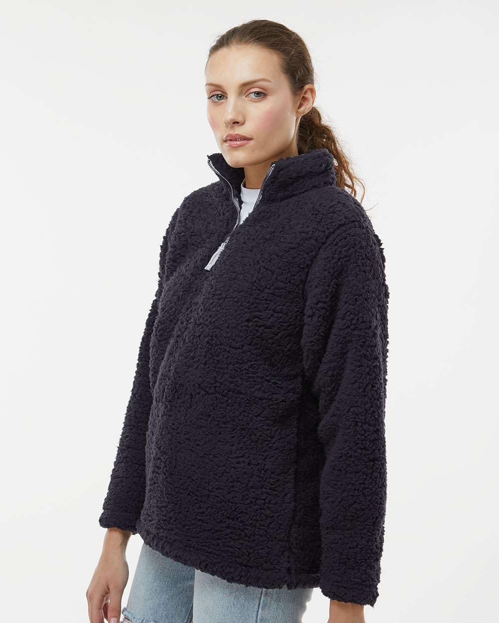 Ladies Epic Sherpa 14 Zip - OATMEAL HEATHER - S(D0102H7623X)