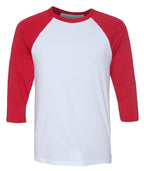 Unisex 34-Sleeve Baseball T-Shirt - gRY cHR BLK TRB - S(D0102H7Wg06)