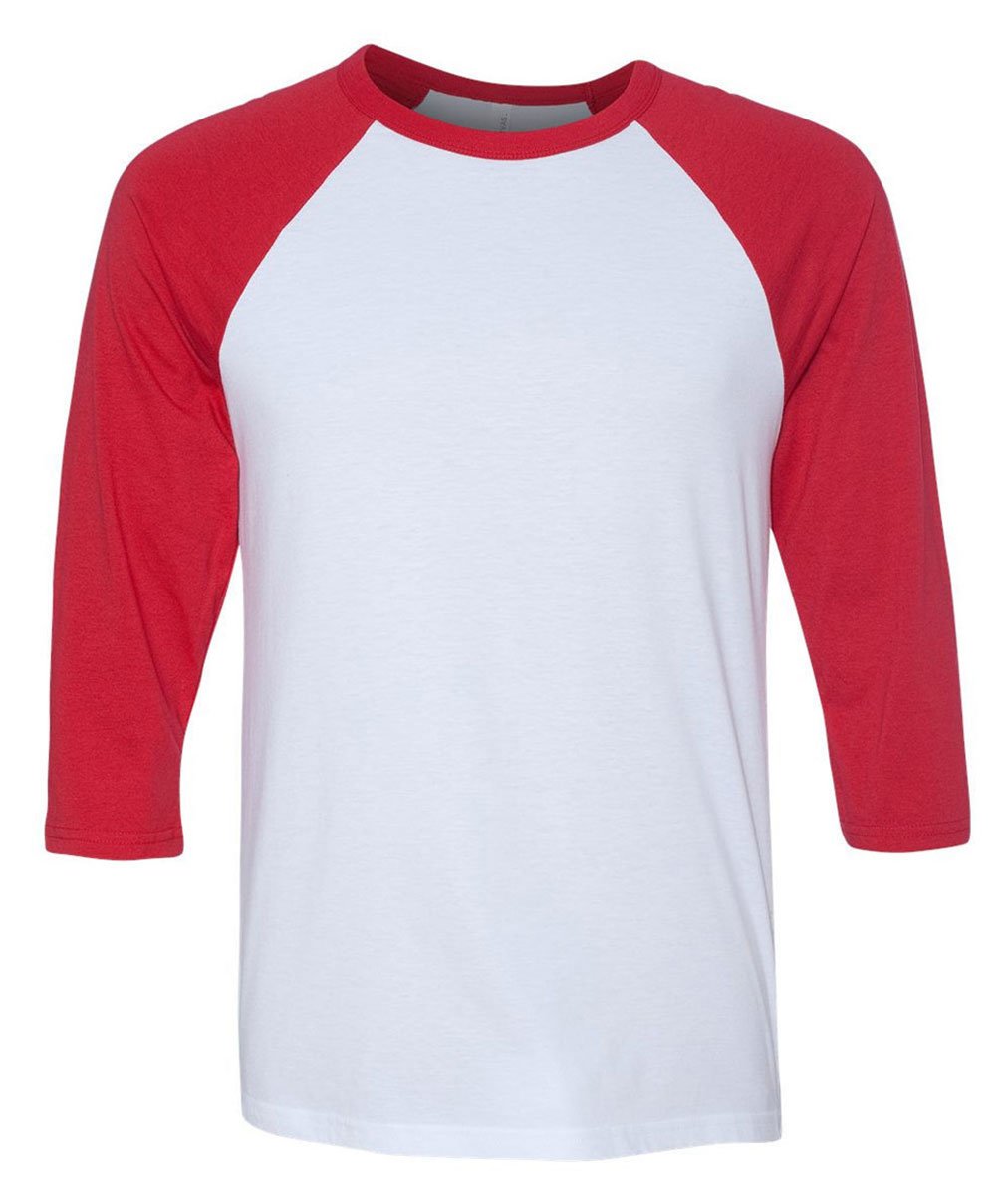 Unisex 34-Sleeve Baseball T-Shirt - gRY cHR BLK TRB - S(D0102H7Wg06)