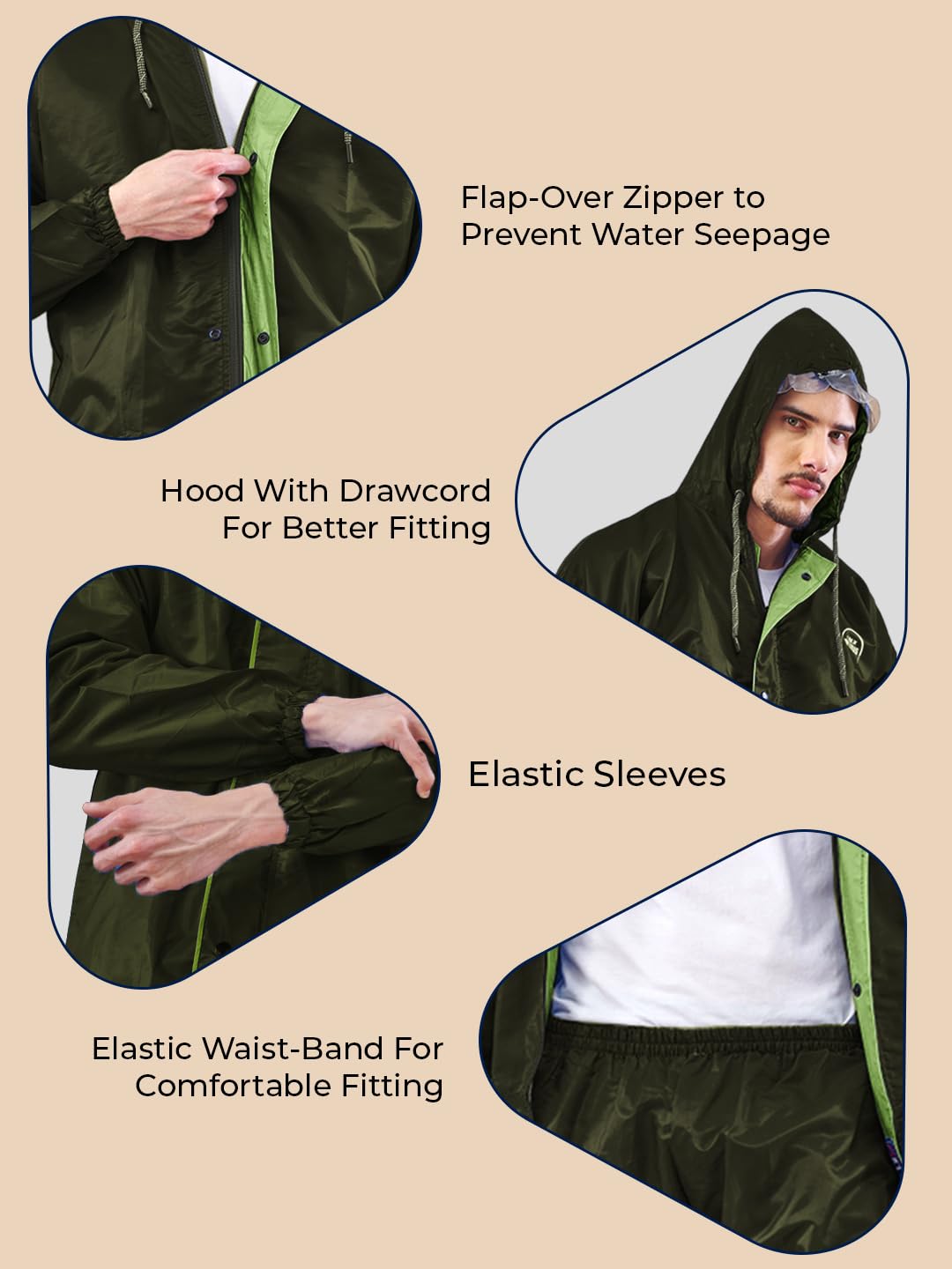 Lux Venus Reversible Rain Coat For Men.