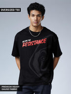 The Souled Store Money Heist: We are The Resistance Men Oversized T-Shirts Black