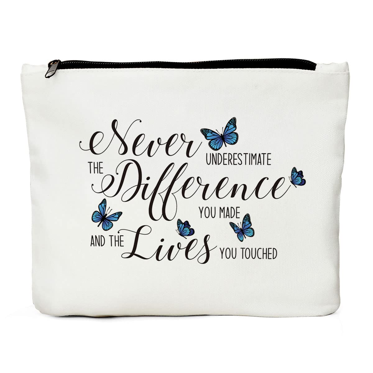 JIUWEIHU Inspirational gift cosmetic bag for women, thank-you gift, birthday gift for friends, sisters gift from sisters Christm