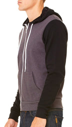 Unisex Sponge Fleece Full-Zip Hooded Sweatshirt - ASPHALT - 2XL(D0102H7WMM8)