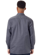 Dickies Men's Long Sleeve Work Shirt, Charcoal, Large