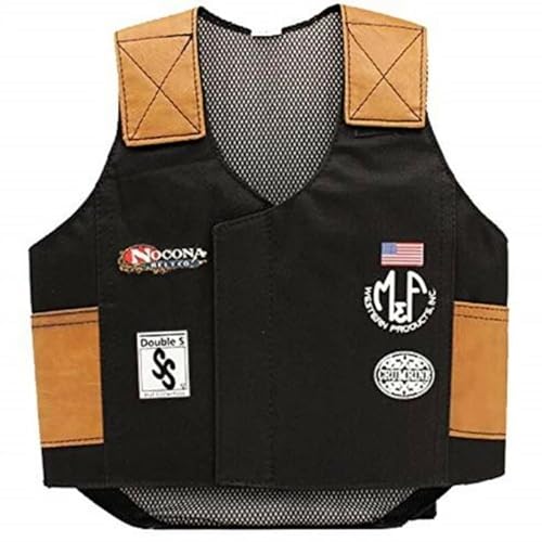 M & F Western Kids Bull Rider Play Vest 2-10 Years, Black, Small