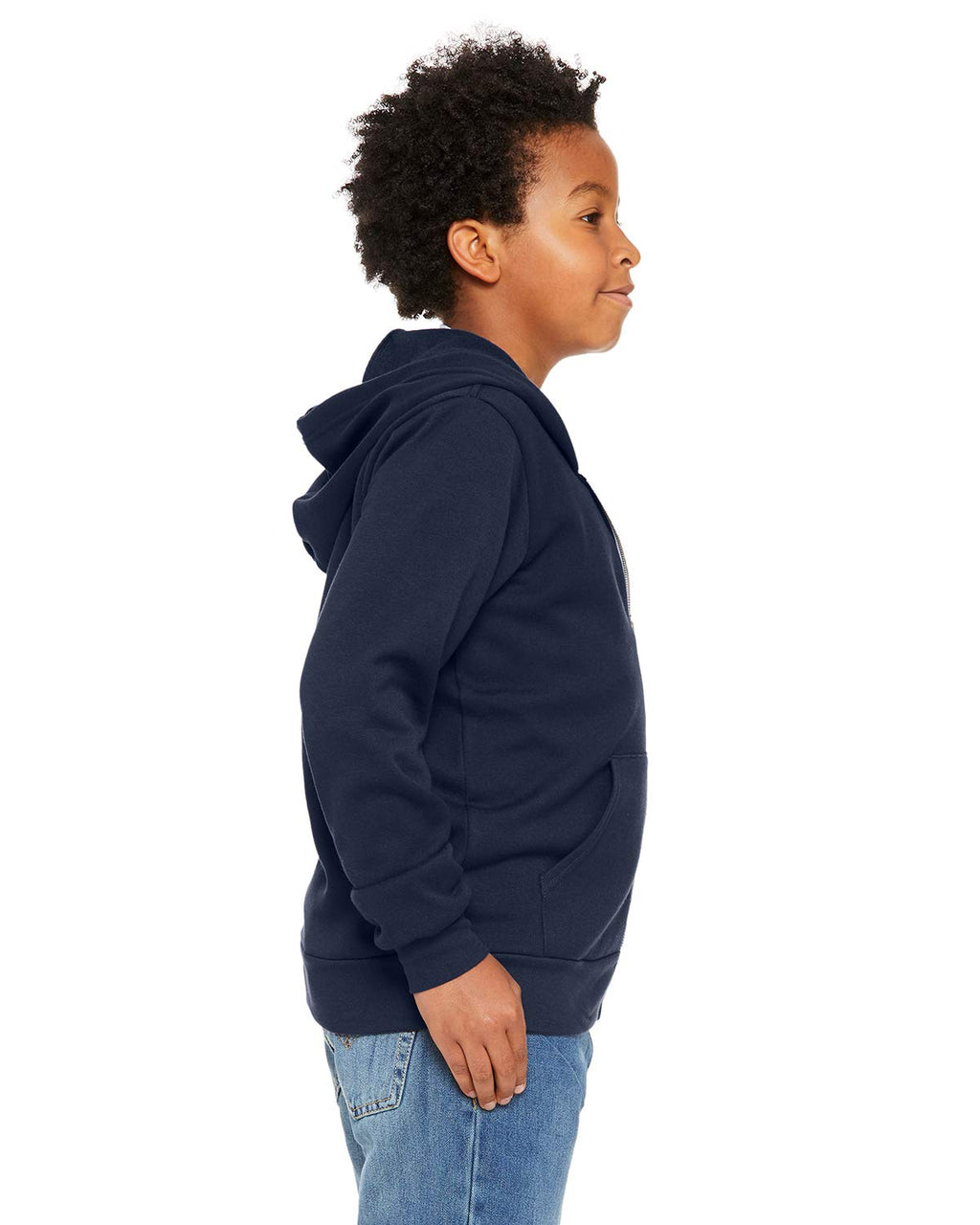 Youth Sponge Fleece Full-Zip Hooded Sweatshirt - HTHR TRUE ROYAL - S(D0102H7KED6)
