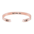 JoycuFF Birthday Gifts for Mom Mother Inspirational Mother's Day Cuff Bracelet Best Mom Ever Mommy Christmas Rose Gold Jewelry M