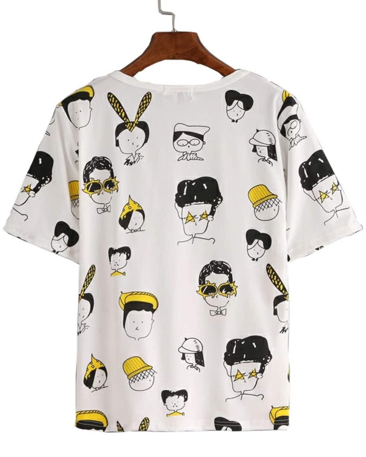 Juneberry White Cotton Round-Neck T-Shirt With Conversational Print For Women