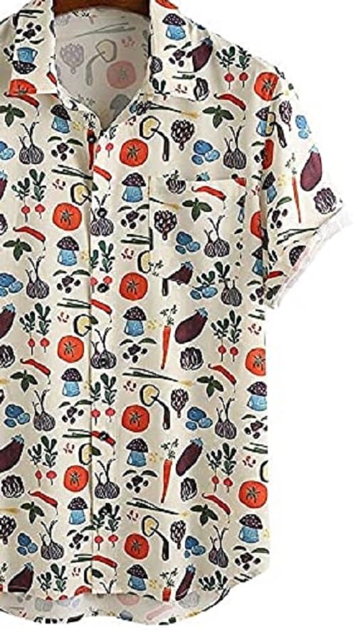 Lookmark MenS Poly Cotton Digital Printed Half Sleeve Shirt