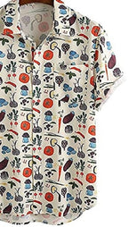 Lookmark MenS Poly Cotton Digital Printed Half Sleeve Shirt