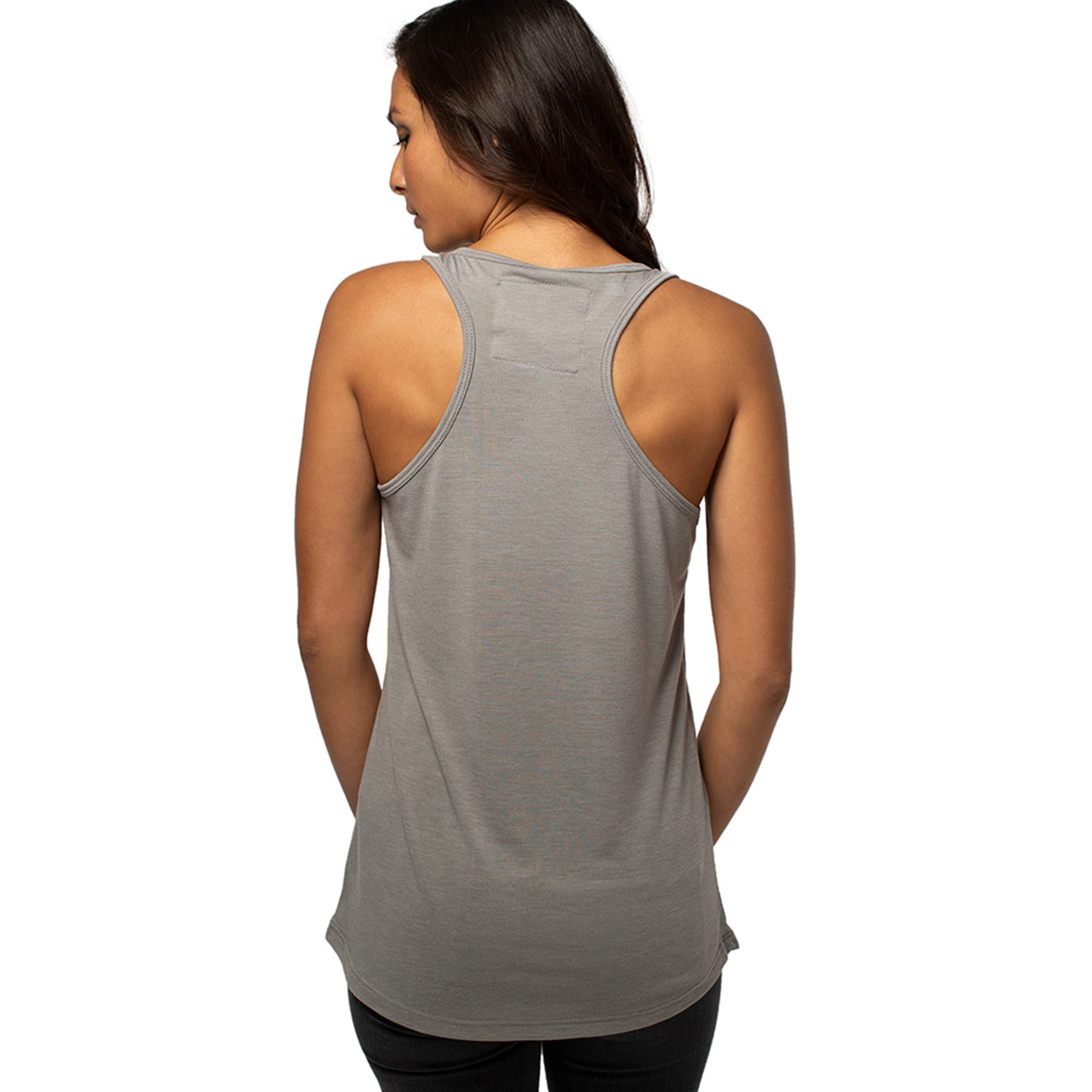 Bamboo Racer Tank - Heather Gray by Cariloha for Women - 1 Pc Tank Top (L)