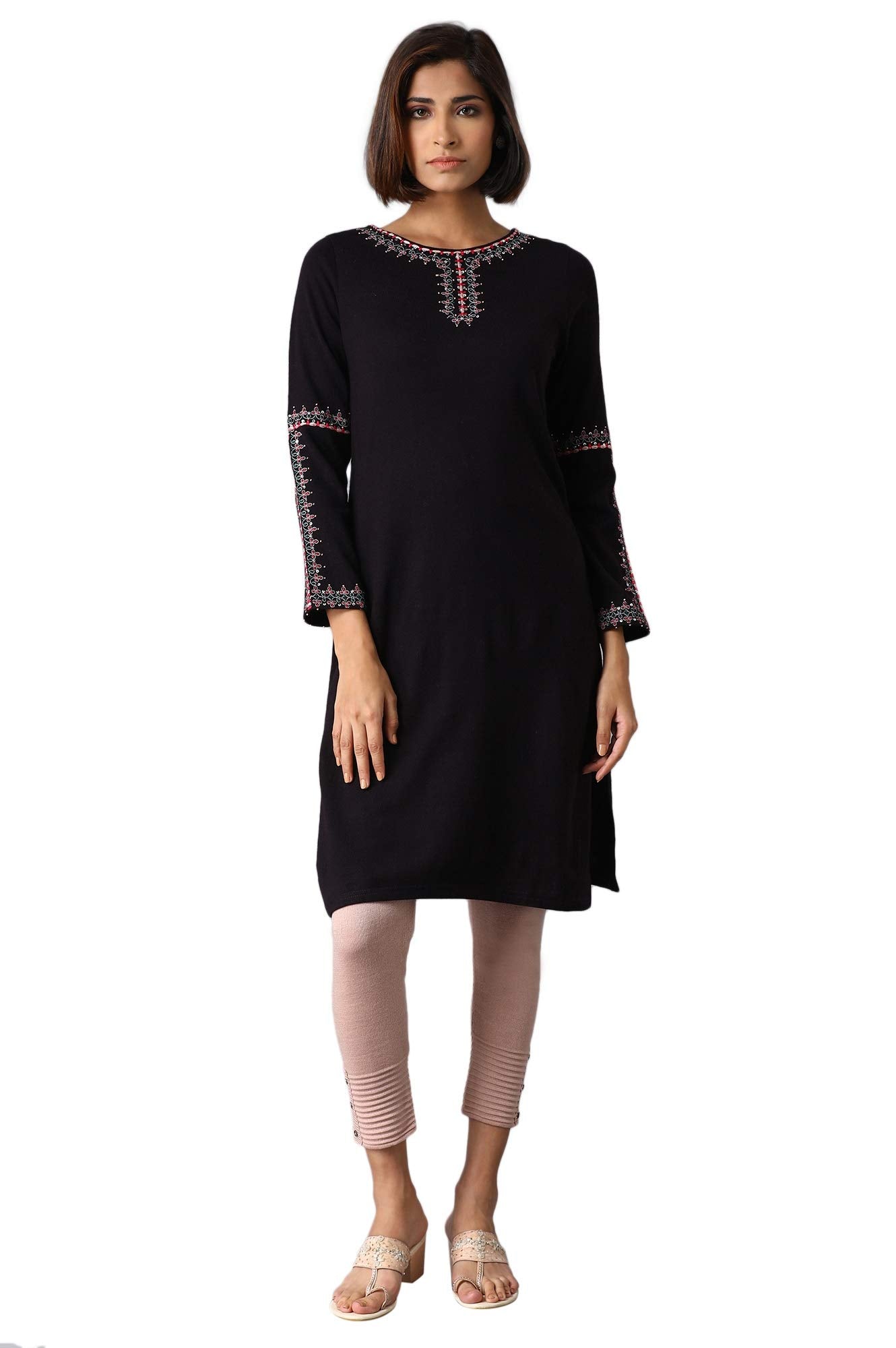 W For Woman Purple Solid Acrylic Kurta_20Now14694-212138_Xs