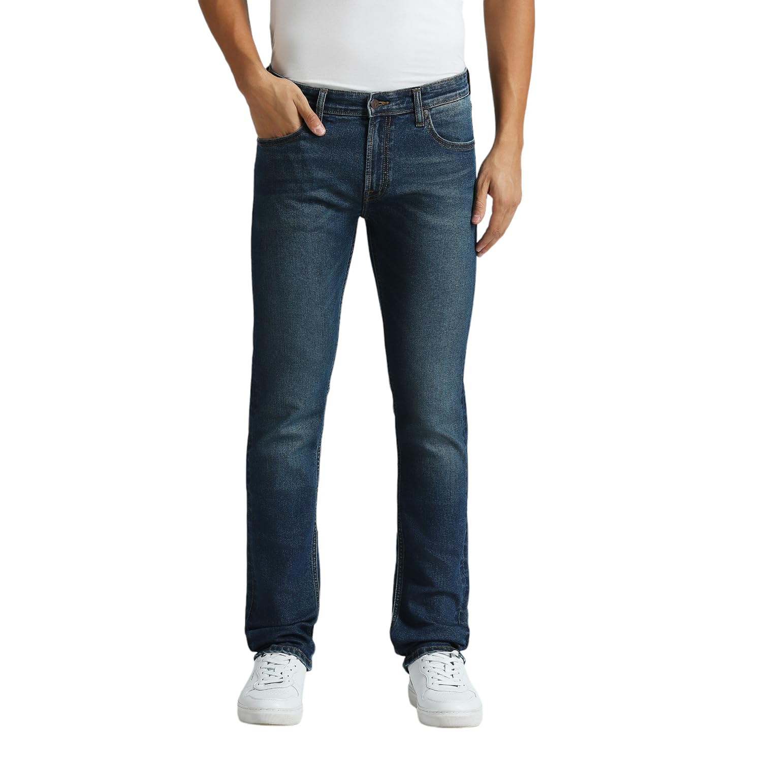 Pepe Jeans MenS Slim Jeans (Pm207776J673_Tinted Med Used_Mid Indigo Blue