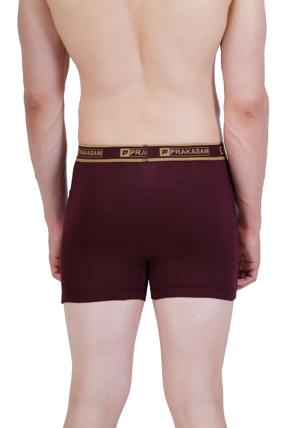 PRAKASAM COTTON -Marlow Mens 100% Pure Combed Cotton Outer Elastic Plain Trunks (Pack of 2)