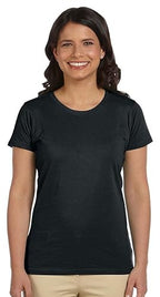 Ladies 44 oz 100% Organic cotton classic Short-Sleeve T-Shirt - BLAcK - S(D0102H7ZQZP)