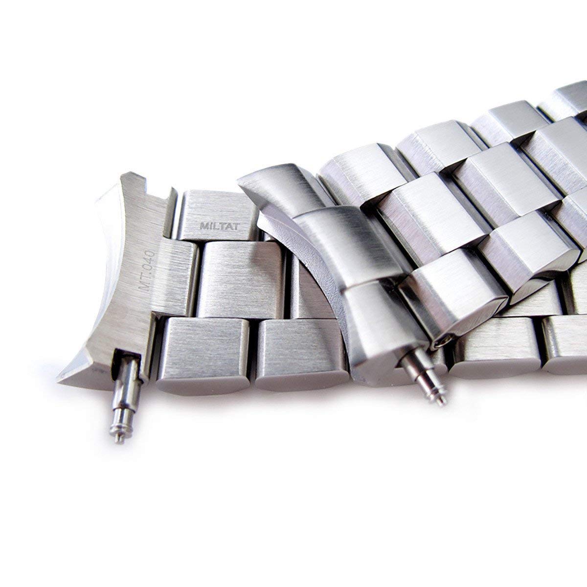 MiLTAT 22mm Watch Band for Seiko SKX007 SKX009 SKX011, Hexad Solid Screw-Links SEL