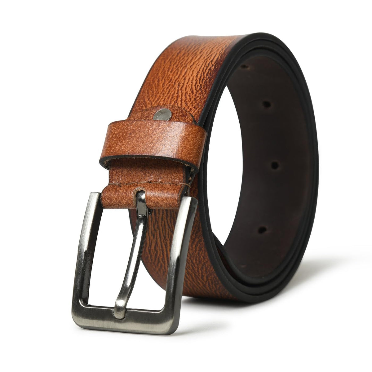 Mahetri Chaplin Buffalo Brown Leather Belt (Upto 46) | Vintage Handmade Genuine Leather Belt For Men | Heavy Buckle (34) 34