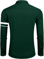 Bellstone Mens Solid Regular Fit Shirt (B-8200_Dark Green