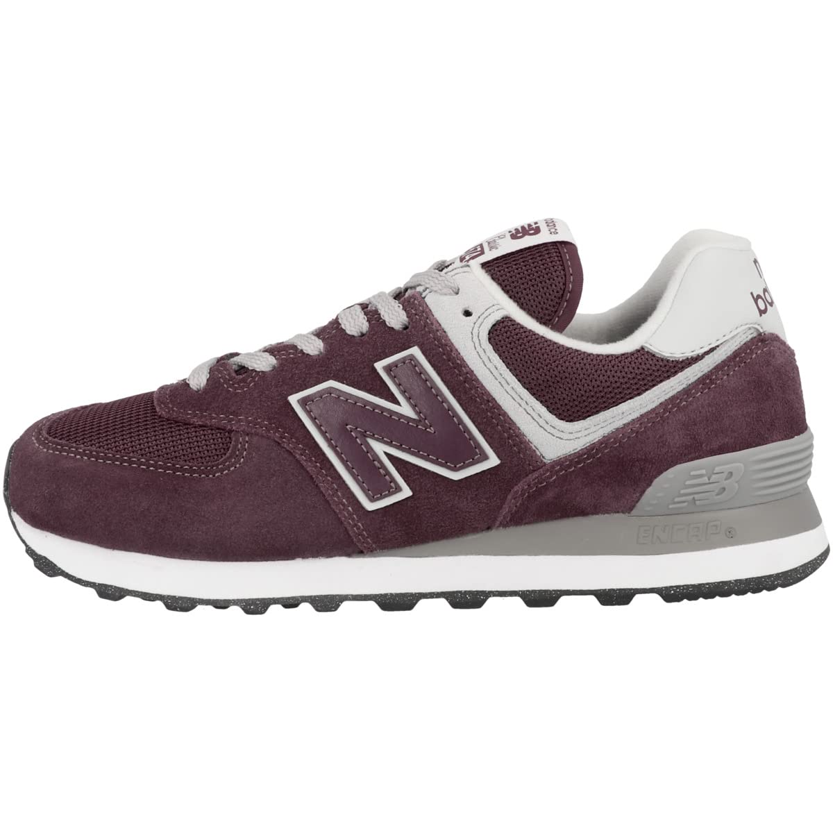 New Balance womens 574 V3 Sneaker, Burgundy/White, 5.5 US