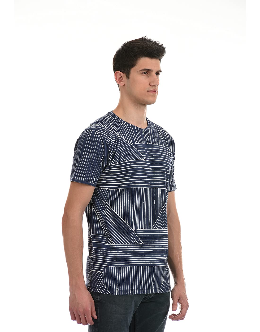 Pepe Jeans MenS Striped Slim Fit T-Shirt (Pm507318_Dark Denim M)