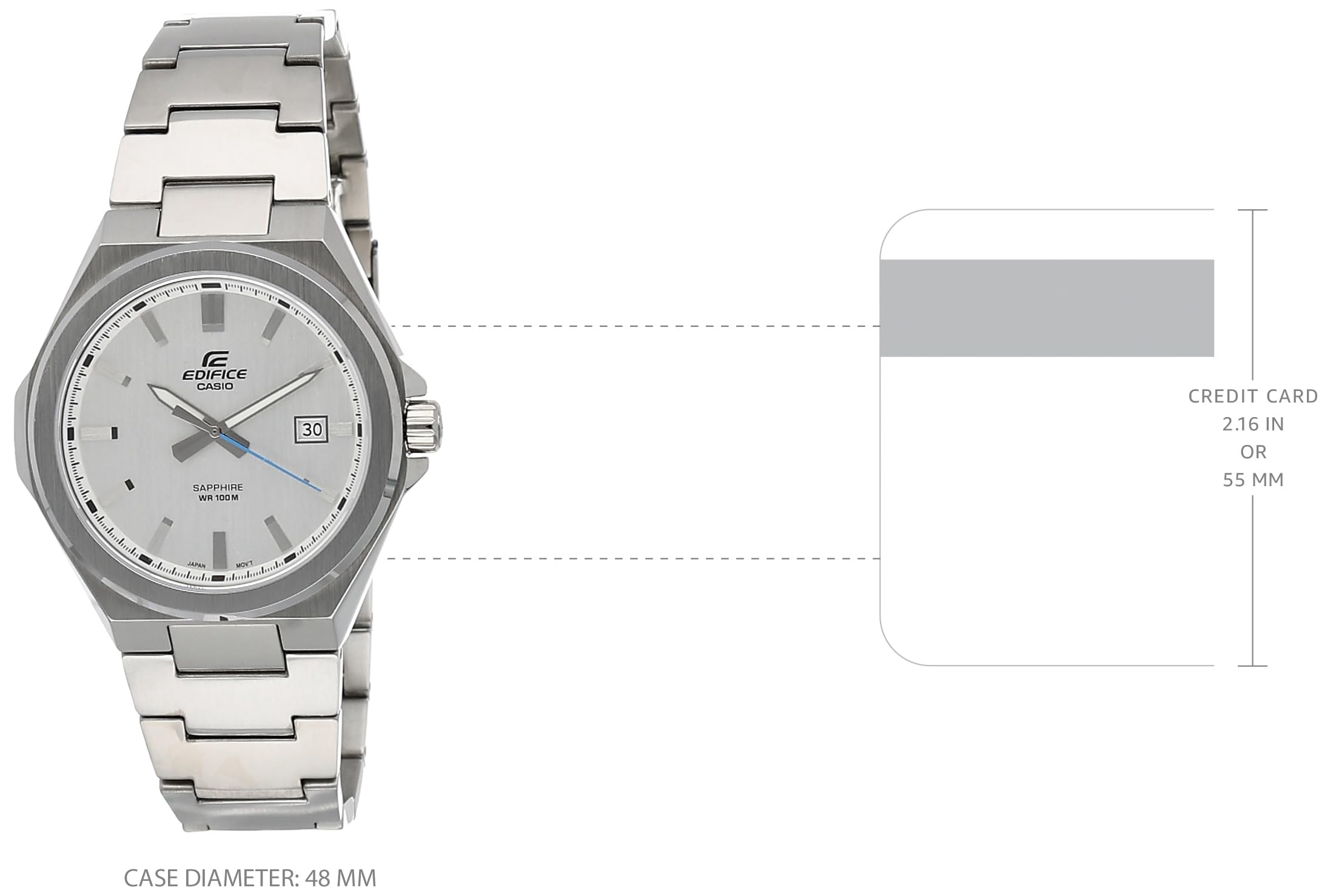 Casio Edifice Men's Quartz Date Indicator Sapphire Crystal Wrist Watch EFB-108D-7AV