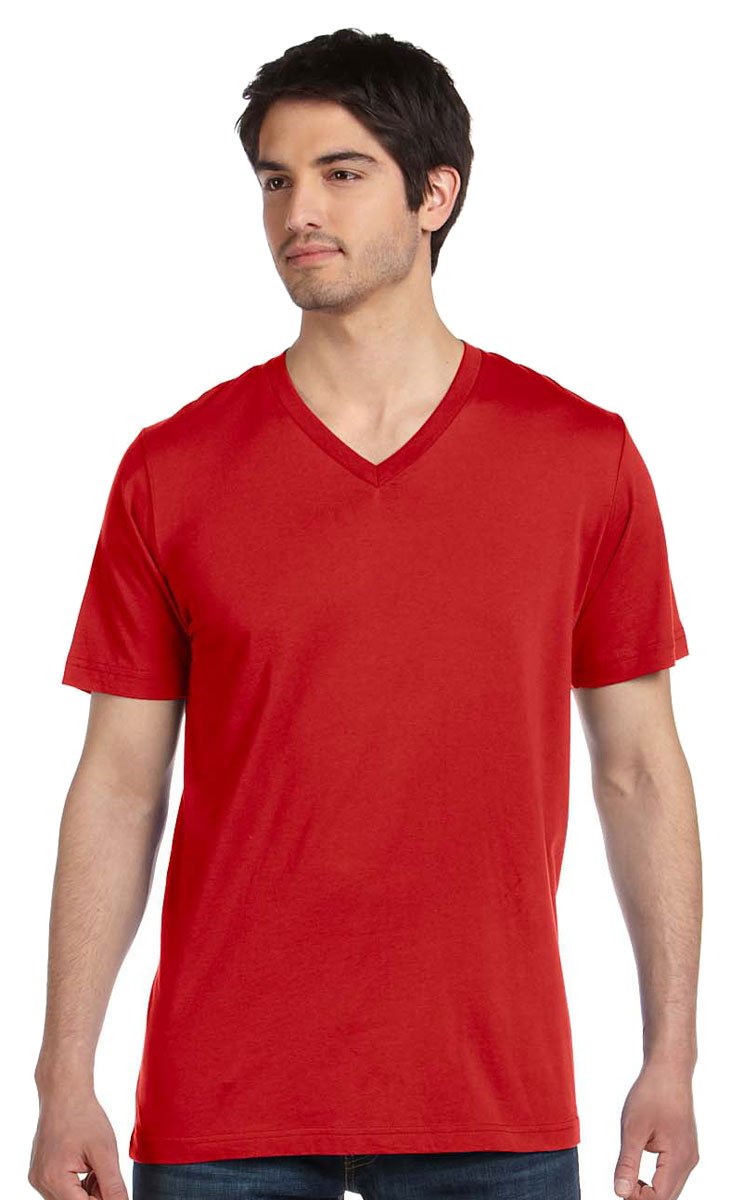 Unisex Jersey Short-Sleeve V-Neck T-Shirt - TRUE ROYAL - XS(D0102H7WcN2)