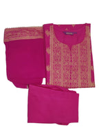 ANNI DESIGNER Womens Cotton Straight Kurta with Pant & Dupatta (KPTD-COT-10132-AN-Pink_3XL_Pink_XXX-Large)