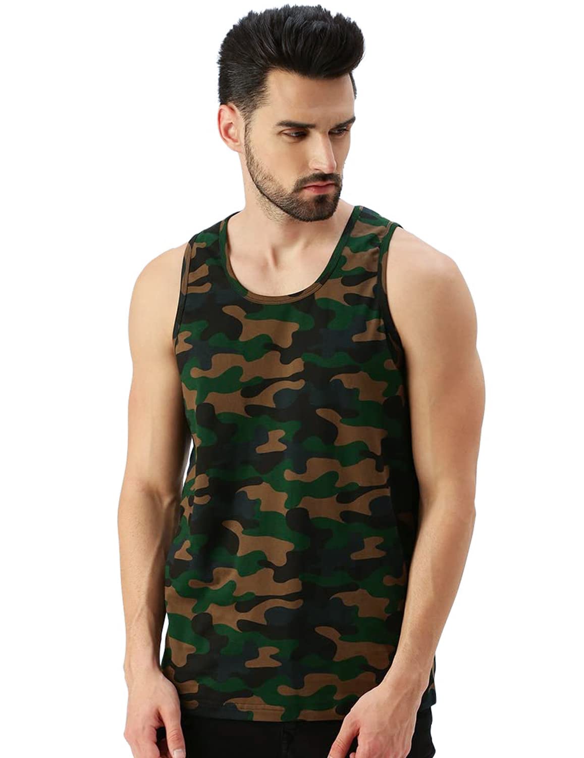 Veirdo Men's Men Sleeveless T-Shirt Vest Cotton Sando For Gym Cycling Running Other Sports