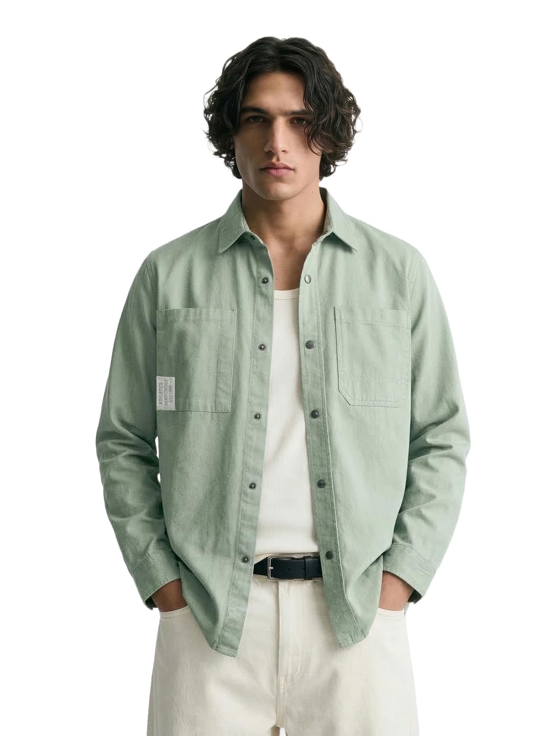 The Indian Garage Co Mens Regular Fit Solid Cutaway Collar Full Sleeves Casual Overshirt Sweater