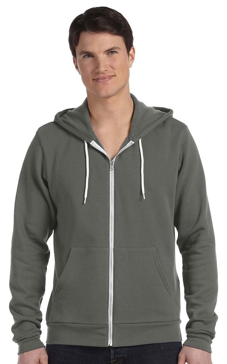 Unisex Sponge Fleece Full-Zip Hooded Sweatshirt - ASPHALT - 2XL(D0102H7WD36)