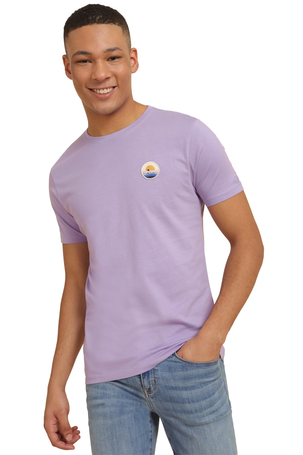 Allen Solly Men Slim Fit Solid Casual Half Sleeve Short Sleeve T-Shirt