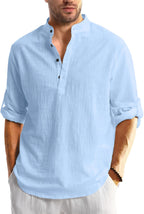 Bellstone Mens Solid Regular Fit Shirt (KURTA1600_Sky Blue_XL