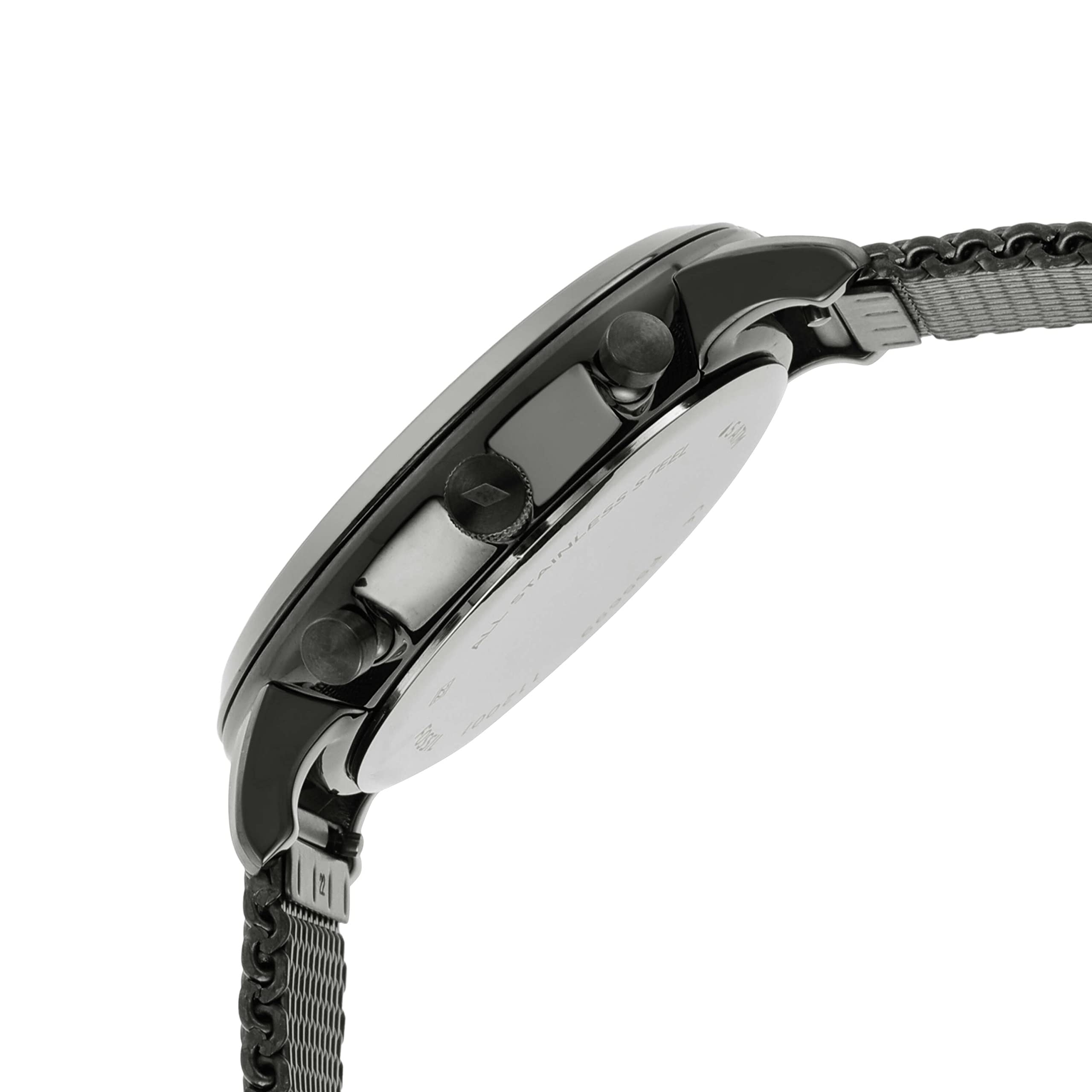 Fossil Men's Neutra Quartz Stainless Steel Mesh Chronograph Watch, Color: Smoke (Model: FS5699)