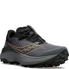 Saucony Women's Endorphin Edge Trail Running Shoe, Black/GOLDSTRUCK, 7
