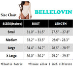 BelleLovin Women's Square Neck Long Sleeve T-shirt Basic Bodysuit Jumpsuits (Black., X-Large)