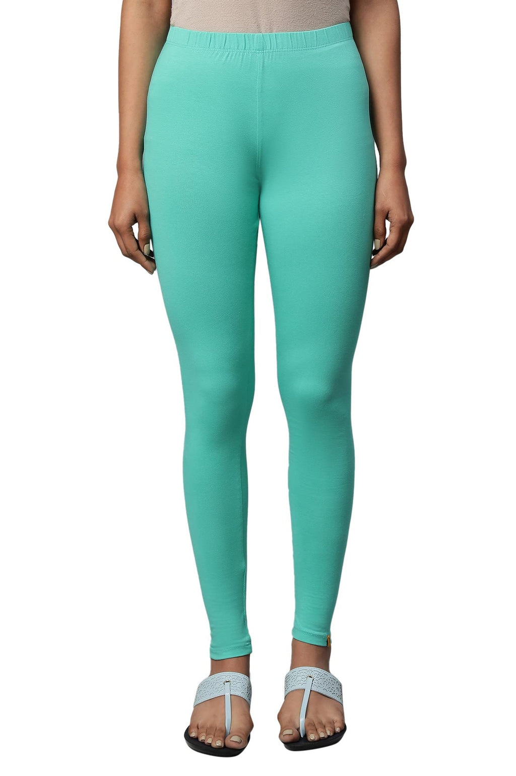 Aurelia Medium Cotton Lycra Solid Leggings for Women