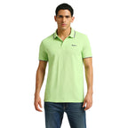 Booster Solid Logo Printed Slub Stretch Polo