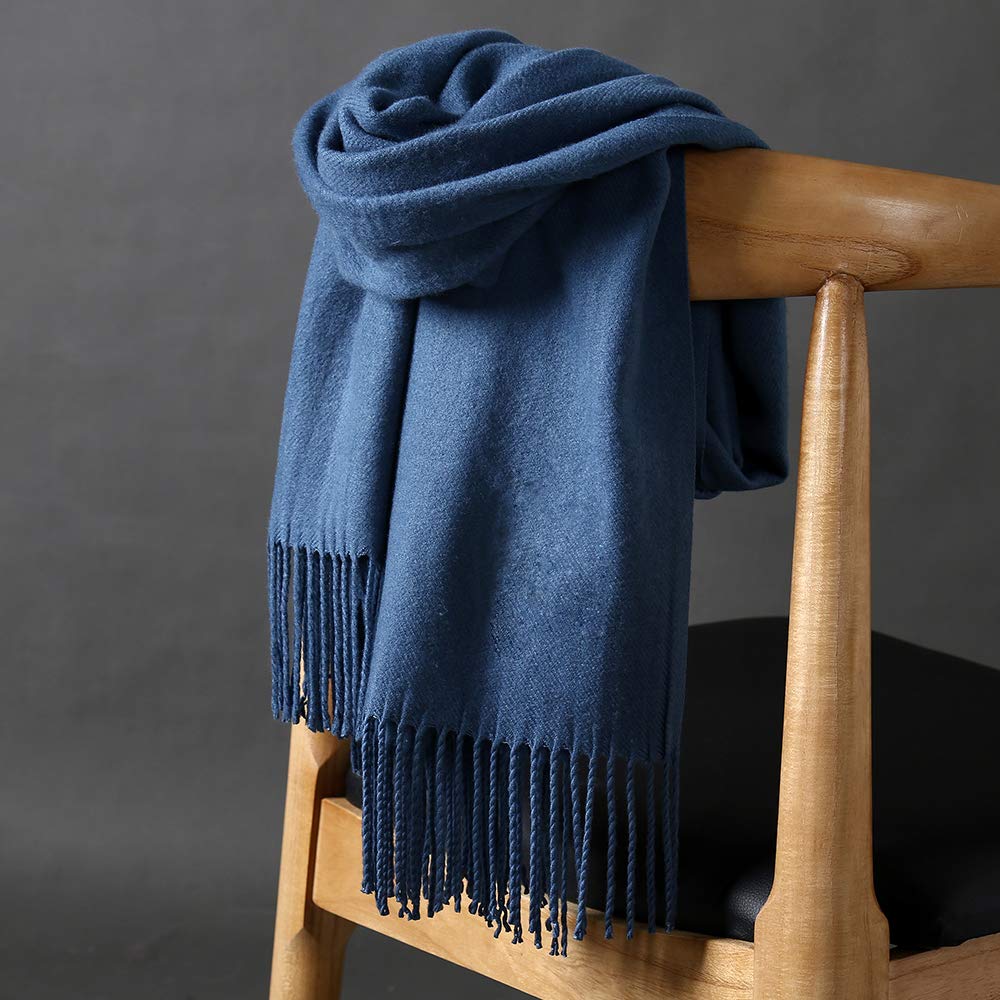 OHAYOMI Womens Thick Soft Pashmina Shawl Wrap Scarf Warm Solid Color Stole