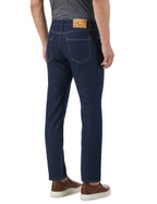 Inkd MenS Regular Fit Jeans - Mid-Rise | Cotton Blend | Contrast Stitch| Stretchable Fabric | Classic 5 Pocket Styling (Indigo
