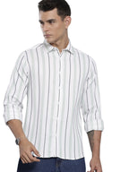 The Indian Garage Co Mens Striped Regular Fit Shirt