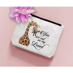 BiuNiuring Giraffe Gifts for Women, Giraffe Gifts for Giraffe Lovers, Funny Giraffe Makeup Bag, Cosmetic Bag, You Are Not on My