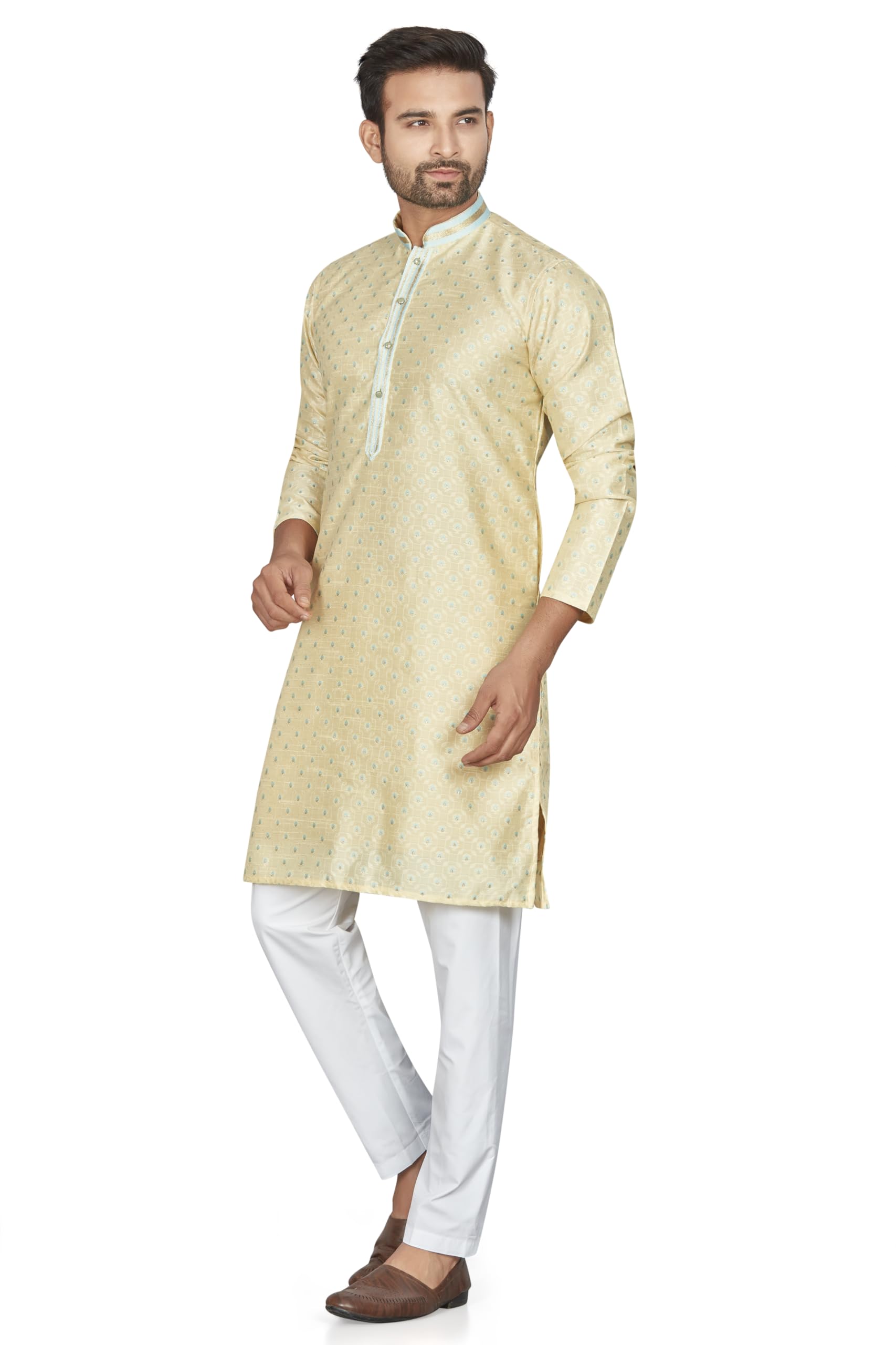 Be Active MenS Traditional Embroidery Full Sleeves Kurta || Cotton Kurta For Men || Men Kurta For Wedding || Kurta For Men (My0