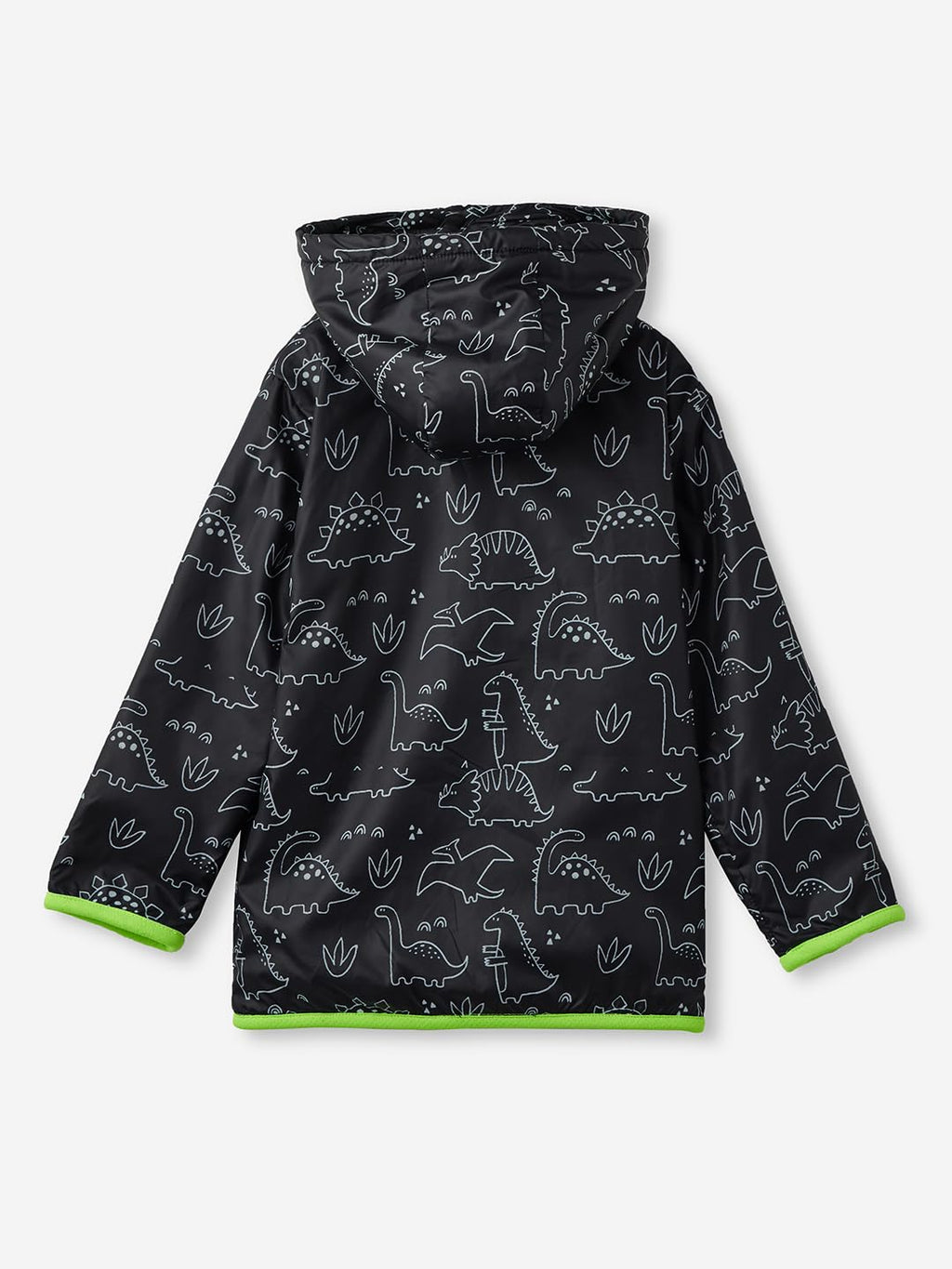 The Souled Store Dino Era Boys Long Sleeve Zipper Front All Over Print Puffer Hooded Jackets
