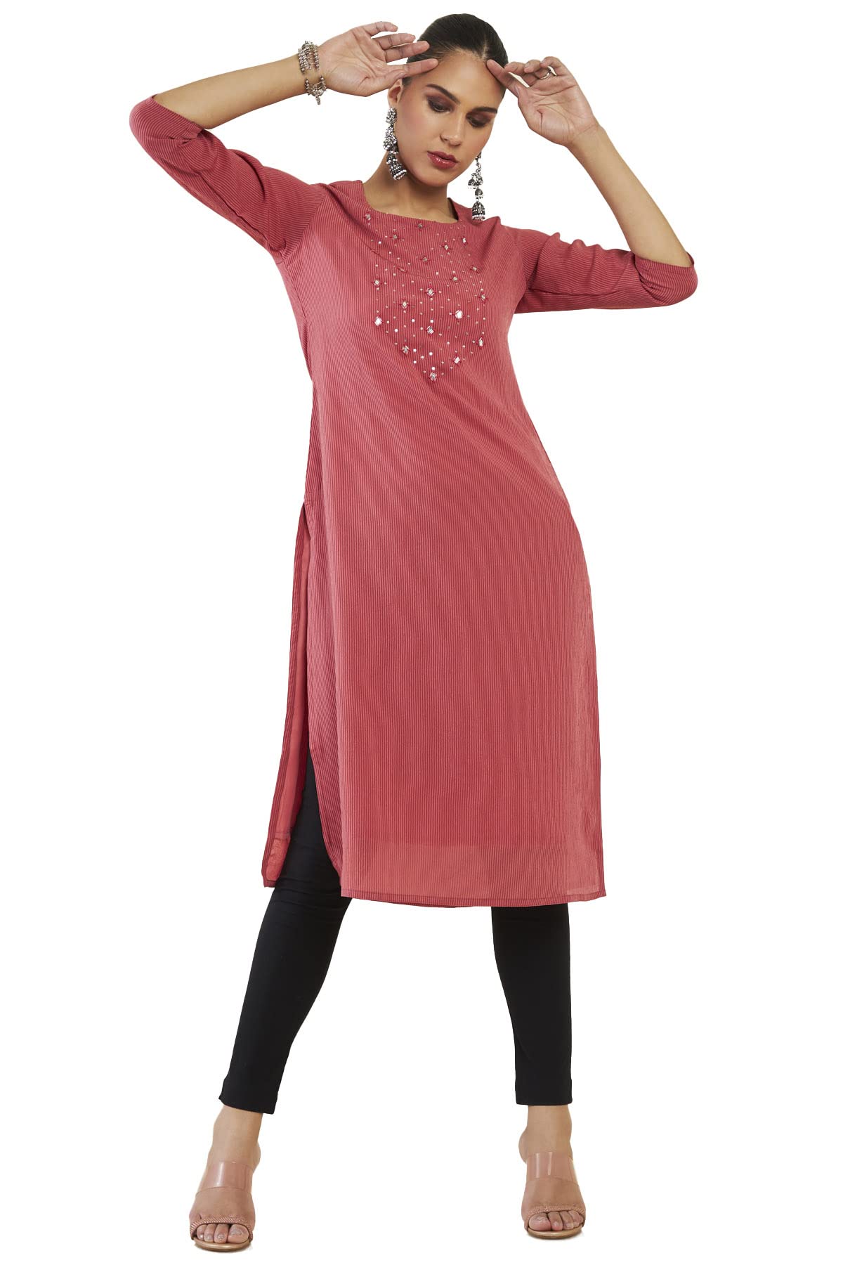 Soch Women Viscose Embellished Kurta