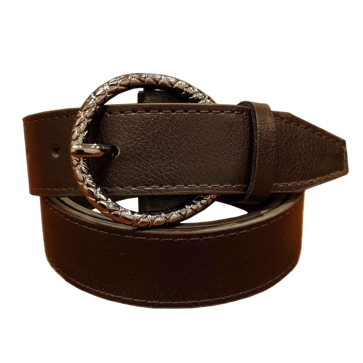 Urbanity WomenS Horseshoe Brown Golden Buckle Pu Leather Waist Belt (32, Brown Bn) 32