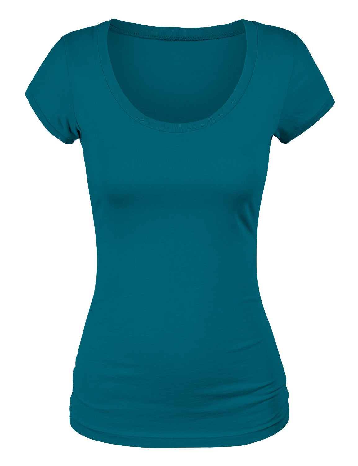 Emmalise Women's Short Sleeve Tshirt Scoop Neck Tee Value Set (3Pk, Olive, Deep Jungle, HTH Gry, Small)