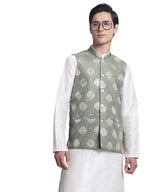 Jompers Mens Silk Blend Printed Waistcoat